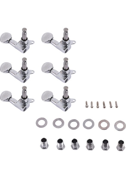 Stratocaster / Tele / Akustik Gitar Için Fleur Ayar Mandalları / Dizeleri 6l Gümüş (Yurt Dışından)