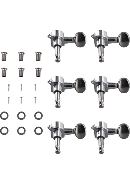6pcs 6r Gitar Ayarlanması Pegs Tuner Makine Başlıkları Çamurluk Değiştirme Için (Yurt Dışından) modelleri