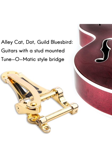 Vibrato Köprüsü Tail Piece B7 Gibson Bigsby ES355 Epifon Altın Için Caz Gitar (Yurt Dışından) fiyatları