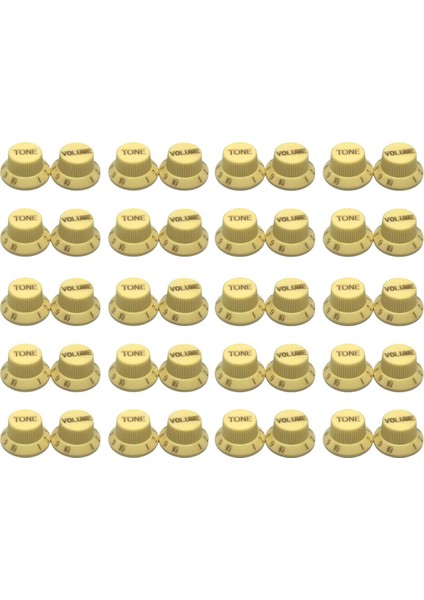 Altın Hız Kontrol Knob 2T1V Gitar Düğmesi Seti Elektro Gitar Parçaları (Yurt Dışından)