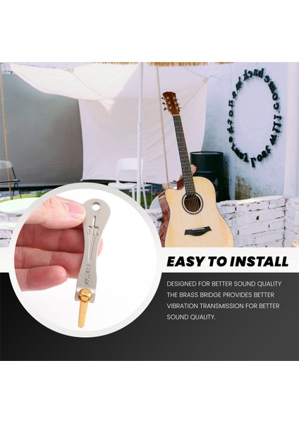 Gitar Köprüsü Pimleri 6pcs Gitar Köprüsü Pin Çekme ile Akustik Gitar Için Pirinç Endpin (Yurt Dışından) fırsatları