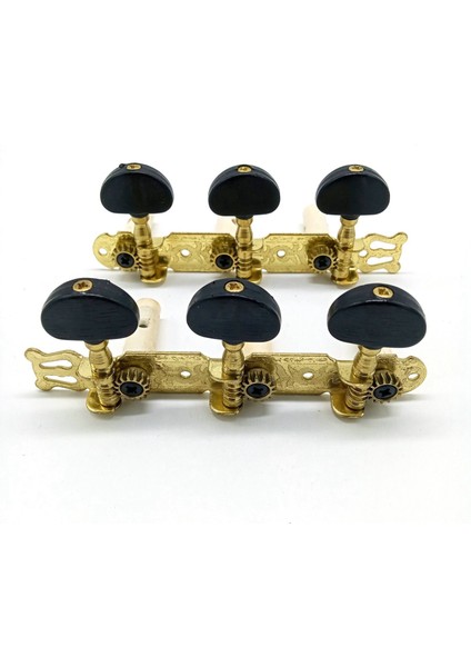 2pcs Klasik Gitar Ayarlanması Pegs Tuş Makine Başlıkları 3L3R Profesyonel Gitar Aksesuarları Gitar Parçaları, Siyah (Yurt Dışından)
