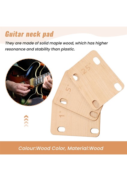3pcs Gitar Boyun Şimleri, Katı Akçaağaç Ahşap Gitar Boyun Koruması 0.25, 0.5 ve 1 Derece Gitar Boyun Plakası Aracı (Yurt Dışından) indirimleri