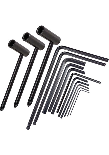 14PCS Gitar Anahtarı Seti, 4mm ve 5mm Top Uç Kafes Çubuk Anahtarı Aleti, Çoğu Gitar Boyun Köprü Somun Kilitleme Ayarı (Yurt Dışından)