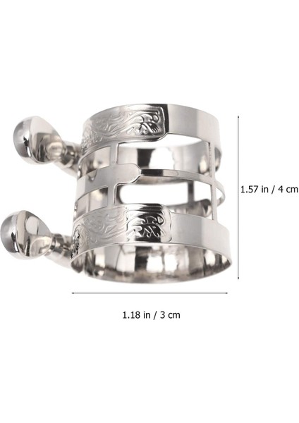 Nikel Kaplama Metal E Alto Saksafon ve Klarnet Aksesuarı Için Oyma ile Nikel Kaplı Sakslık Kauçuk Bakalit Ağızlık Ligatürü (Yurt Dışından) modelleri