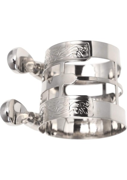 Nikel Kaplama Metal E Alto Saksafon ve Klarnet Aksesuarı Için Oyma ile Nikel Kaplı Sakslık Kauçuk Bakalit Ağızlık Ligatürü (Yurt Dışından) fırsatları