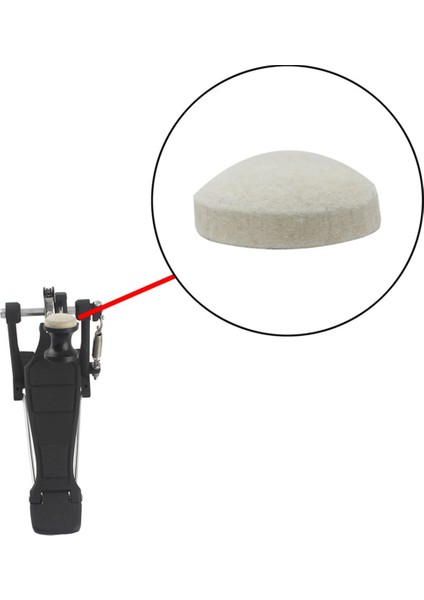 Drum Çekiç Pad Beyaz Kıta Yarı Dairesel Çekiç Ped Davul Aksesuarları (Yurt Dışından) fiyatları