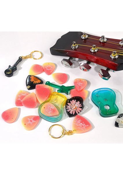 Gitar Pick Mold, Gitar Için Zarif Reçine Kalıp Müzik Sevenler Için Kilitli Döküm Anahtarı (Yurt Dışından) fırsatları