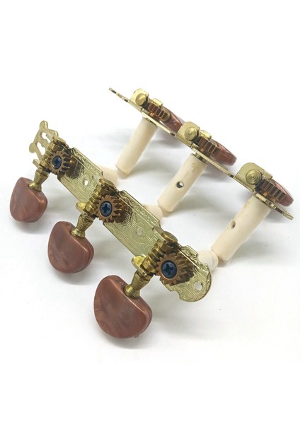 2pcs Klasik Gitar Ayarlanması Pegs Keys Makine Başlıkları 3L3R Profesyonel Gitar Aksesuarları Gitar Parçaları, Kırmızı-Kahverengi (Yurt Dışından) modelleri