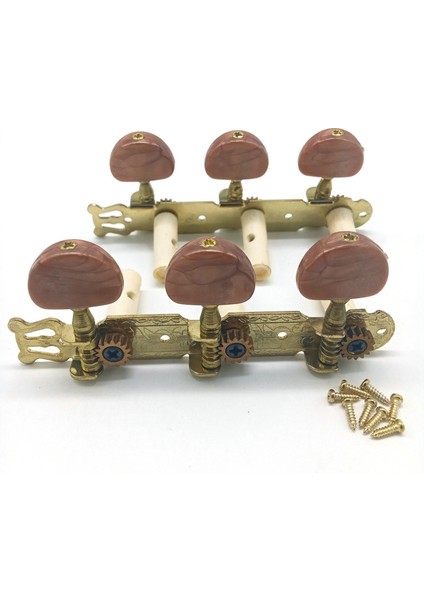 2pcs Klasik Gitar Ayarlanması Pegs Keys Makine Başlıkları 3L3R Profesyonel Gitar Aksesuarları Gitar Parçaları, Kırmızı-Kahverengi (Yurt Dışından) indirimleri