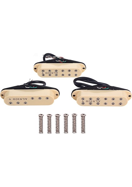 3pcs Alnico V Stratocaster Elektro Gitar Değiştirme Için Tek Boyunca Humbuckers Boyun/orta/köprü Kamışları (Yurt Dışından) fiyatları