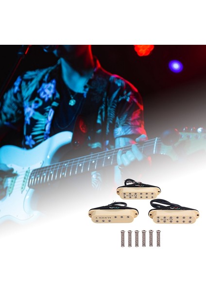 3pcs Alnico V Stratocaster Elektro Gitar Değiştirme Için Tek Boyunca Humbuckers Boyun/orta/köprü Kamışları (Yurt Dışından) indirimleri