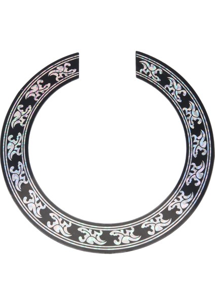 Akustik Klasik Gitar Parçaları Için Ses Deliği Gül Çıkartma Etiketi Siyah+Gümüş (Yurt Dışından) fiyatları