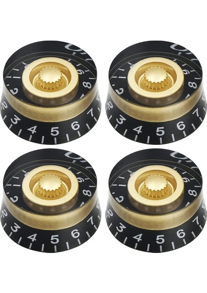 4pcs Hacim Tonu Les Paul Lp Tarzı Bas Elektro Gitar Parçaları Için Hacim Hızı Kontrol Düğmeleri, Şeffaf Altın (Yurt Dışından)