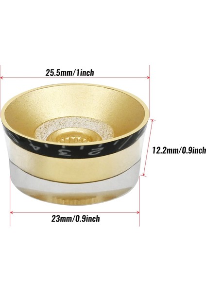 4pcs Hacim Tonu Les Paul Lp Tarzı Bas Elektro Gitar Parçaları Için Hacim Hızı Kontrol Düğmeleri, Şeffaf Altın (Yurt Dışından) modelleri