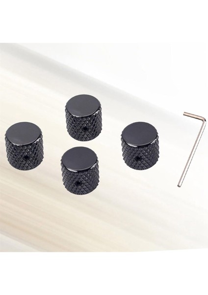 Gümüş 4 Paket Hacim Kontrol Düğmesi Tonu Düğmesi Düz Kontrol Topçusu Gitar Kontrol Knob Gitar Pedal Düğmesi (Yurt Dışından) modelleri