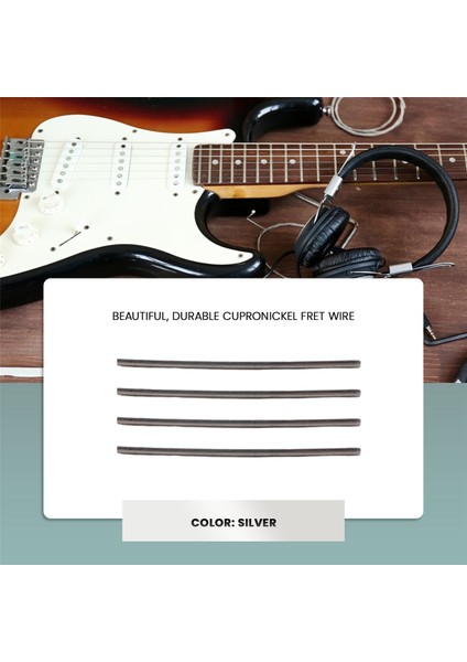 2.2mm Akustik Elektro Gitar 24 Frets Fret Tel Fret Tel Seti, Gümüş (Yurt Dışından) fiyatları