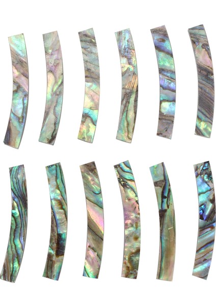 12PCS Gitar Ses Deliği Rozet Paua Abalone Kabuk Kakma Kavisli Şeritler Gitar Ses Deliği Kakma 4mm Genişlik (Yurt Dışından)