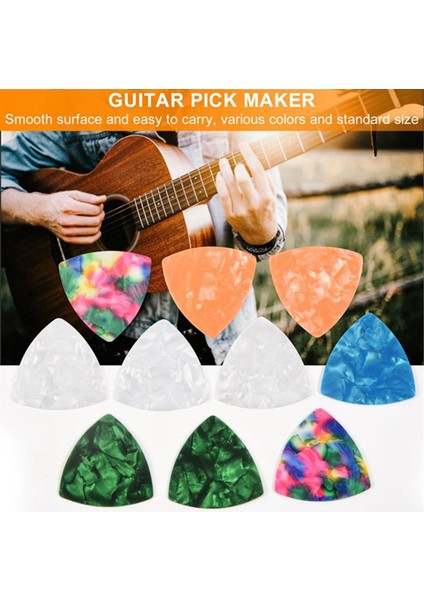 40PCS Gitar Seçimleri, 0.46MM 0.71MM 0.81MM 0.96MM Kalınlıkta Selüloid Gitar Seçim Baslar Için Meltramlar, Akustik Gitarlar (Yurt Dışından) indirimleri