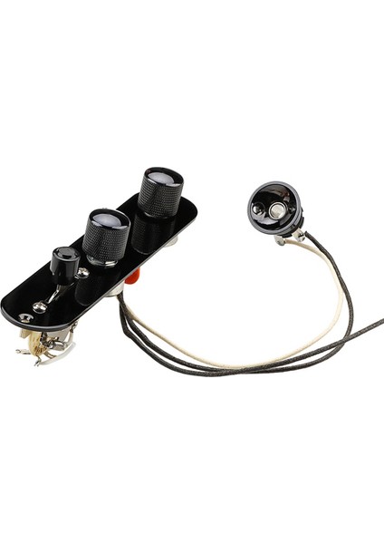 Tamamen Yüklü Gitar Kontrol Plakası Ön Kablolu 3 Yollu Anahtar 250K Büyük Potansiyometreler Tuckled Hacim Tonu Kontrolleri Düğmeler (Yurt Dışından) fırsatları