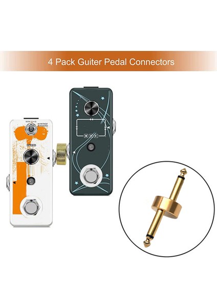 4 Pcs Gitar Etkisi Pedal Jak Konnektörü Fiş Metal Lehim Bağlantı Bağlantı Krank Jumper Yama (Yurt Dışından) fırsatları
