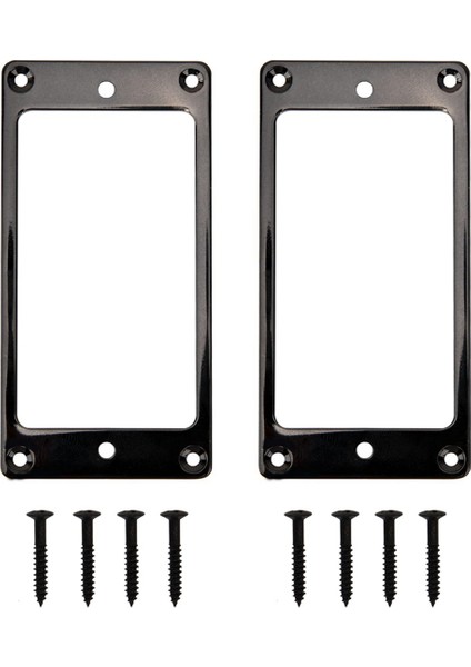 Metal Humbucker Pikap Halka Kapak Çerçevesi Lp Gitar Montajı ile Uyumlu Değişen Elektro Gitar (Siyah) (Yurt Dışından)