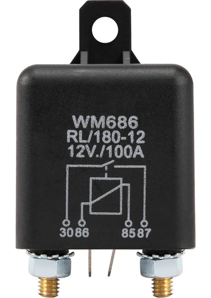 12V 100AMP 4 Pimli Ağır Hizmet Tipi Açma/kapama Anahtarı Bölünmüş Şarj Rölesi Otomatik Tekne Van Siyah (Yurt Dışından) fiyatları