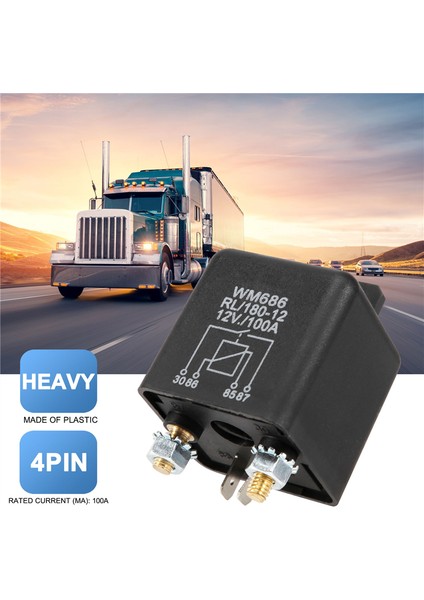 12V 100AMP 4 Pimli Ağır Hizmet Tipi Açma/kapama Anahtarı Bölünmüş Şarj Rölesi Otomatik Tekne Van Siyah (Yurt Dışından) indirimleri