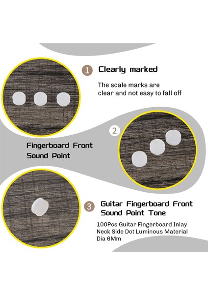 100PCS Gitar Klavye Kakma Boyun Tarafı Nokta Aydınlık Malzeme Dia 6mm (Yurt Dışından) indirimleri