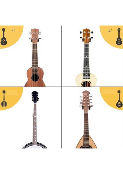 Duvar Montaj Askı, Siyah Ceviz Ahşap U Şeklinde Ukulele Tutucu Askı, Ukulele Duvar Montajı Ukulele Banjo 2pcs (Yurt Dışından) fiyatları