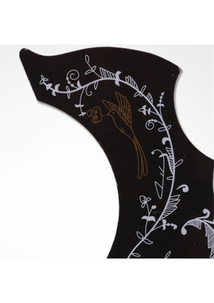 Siyah Çiçek ve Kuş Gitar Pickguard Dekoratif Kendi Vilatör Sticker String Gitar Koruma Koruma Yaması (Yurt Dışından) indirimleri