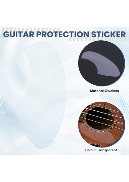 Ultra Ince Ukulele Pickguard Gitar Gıcırdayan Plaka Görünmez Seçim Koruma Şeffaf Ukulele Mini Guitarra Koruma Sticker-S (Yurt Dışından) indirimleri