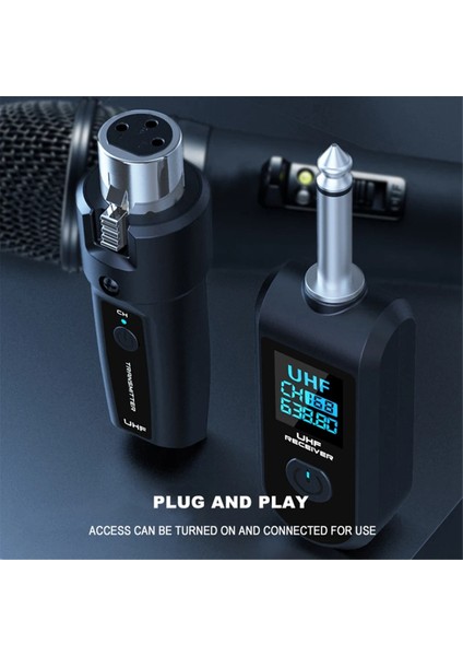 6.35MM Uhf Xlr Adaptör Sistemi Dinamik Mikrofon Gitar Ses Mikseri Için Kablosuz Mikrofon Verici Alıcı Pa (Yurt Dışından) fiyatları