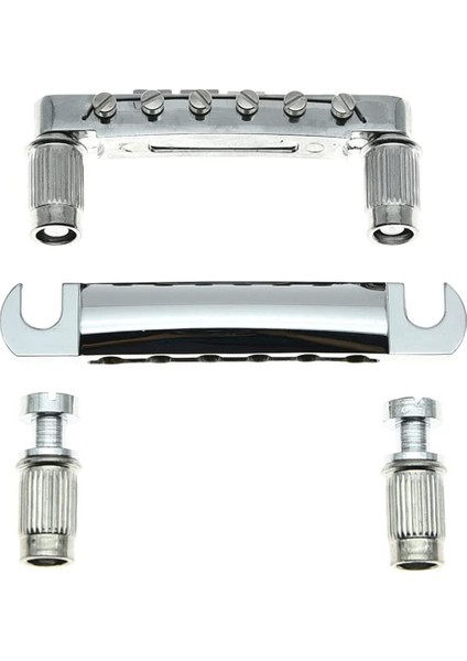 Abr-1 Köprü Tarzı Les Paul Lp Için Ayarlanan Saplamalı Tune-O-Matic Köprüsü ve Kuyruk Yayını, Gümüş, Gümüş (Yurt Dışından)