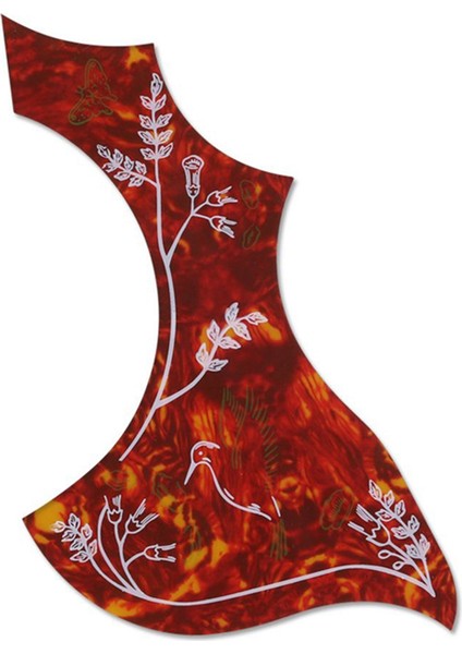 Çiçek, Kuş Kelebek Gitar Pickguard Dekoratif Kendi Viliz Sticker String Gitar Koruma Koruma Yaması (Yurt Dışından)