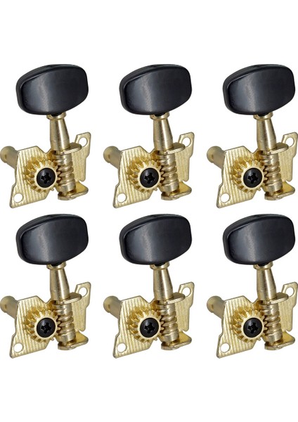 6pc Sol Sol Gitar Ayarlanması Bakanlar Açık Makine Başlıkları Kare Düğme Altın Akustik Folk Gitar Ayarlama Peg Parçaları Altın+Siyah (Yurt Dışından) fiyatları