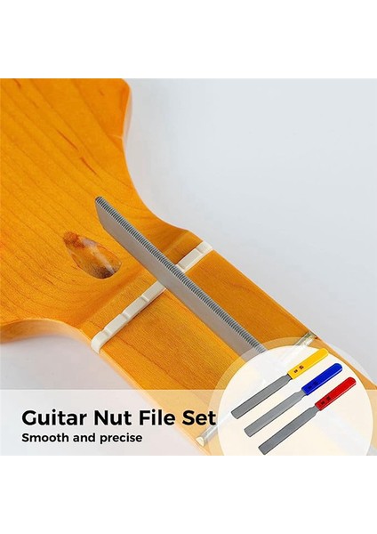 3 Adet Konik Gitar Fıstığı Dosya Somun Yuvası Dosya Seti Çift Kenar Tel Dosyası Elektrik Bas Somun Dosya Tel Aleti (Yurt Dışından) indirimleri