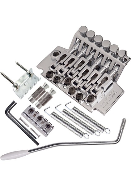 Chrome Electric Guitar Tremolo Köprüsü Çift Kilitleme SISTIYEMI/78MM 2 Saplama Merkezi/ipleri Eyerden (Yurt Dışından)