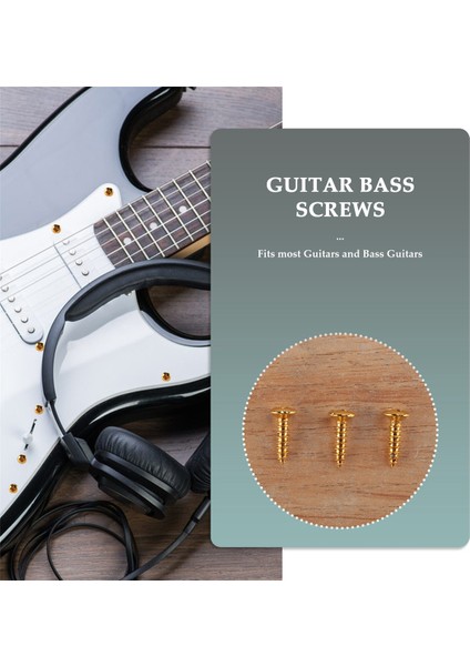 50X Gitar Bas Vidaları Çizik Plakaları Için Parçalar Pickguard, Altın (Yurt Dışından) fiyatları