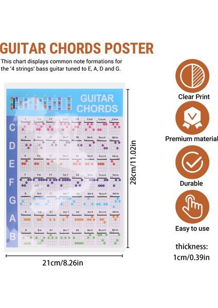 Akustik Gitar Uygulama Akorları Ölçek Grafik Gitar Akor Parmak Şeması Dersler Gitar Yeni Başlayanlar Için Müzik, S (Yurt Dışından) indirimleri