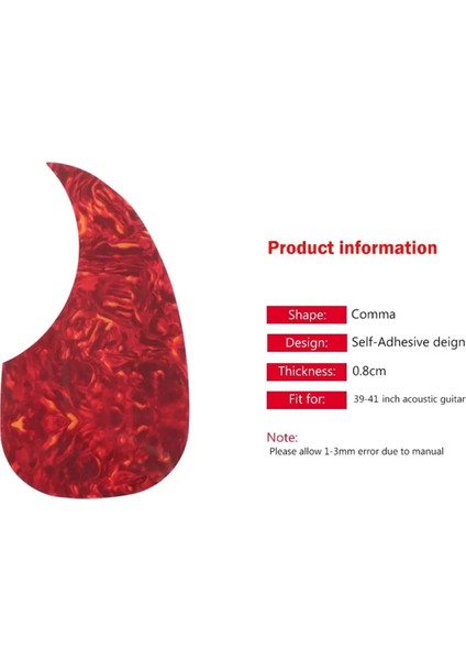 Akustik Gitar Pickguard Desen Dekorasyonlu Kendinden Yapışkan Seçim Koruma Çıkartması Akustik Gitar Aksesuarları -C (Yurt Dışından) indirimleri
