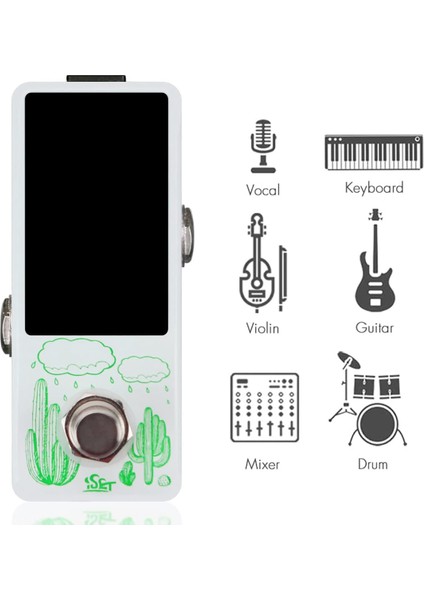 Gitar Bass Volin Için LCD Ekranlı Yüksek Hassasiyetli Kromatik Otomatik Iset Gitar Tuner Pedalı True Bypass (Yurt Dışından) fırsatları