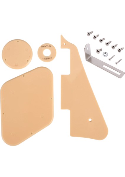 1set Krem Pickguard /boşluk /anahtar Kapakları /pikap Seçici Plaka /braket /lp Stili Gitar Değiştirme Için Vidalar (Yurt Dışından)