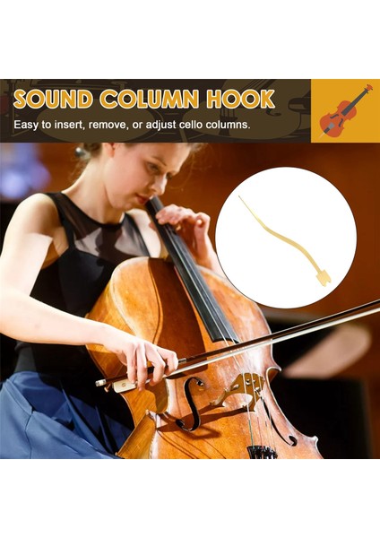 Çello Ses Post Setter Çello Onarım Aracı Metal Sütun Kanca Aracı Çello Aksesuar Kavisli (Yurt Dışından) fırsatları