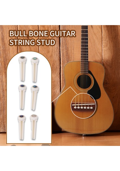 Akustik Gitar Parçaları Değiştirme Için 5.3mm Pozisyonlu Gitar Kemik Köprüsü Pimleri Abanlone Dot (Yurt Dışından) fırsatları
