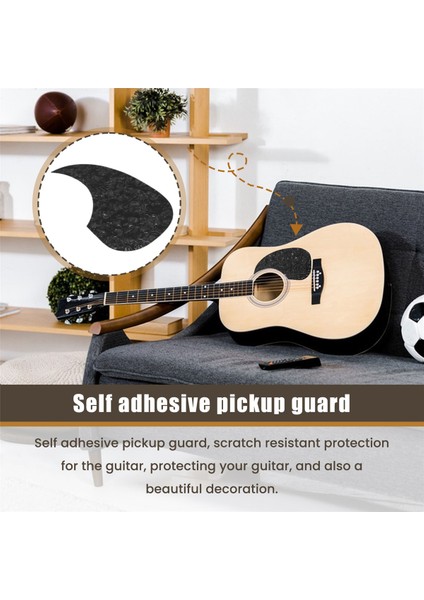 1pcs Akustik Gitar Pickguard Kendinden Yapışkan Seçici Koruma Plakası Klasik Akustik Gitar Bölümü, Black Pearl Için (Yurt Dışından) fırsatları