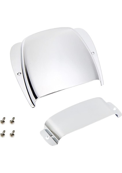 Elektro Gitar Bas Aksesuarları Kit Koruyucu Köprü Tabağı Kapağı ve Pikap Kapağı Vidalı Gümüş (Yurt Dışından)