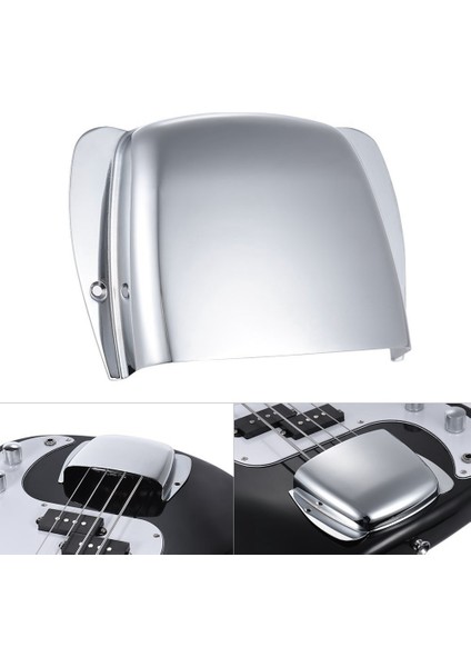 Elektro Gitar Bas Aksesuarları Kit Koruyucu Köprü Tabağı Kapağı ve Pikap Kapağı Vidalı Gümüş (Yurt Dışından) fırsatları