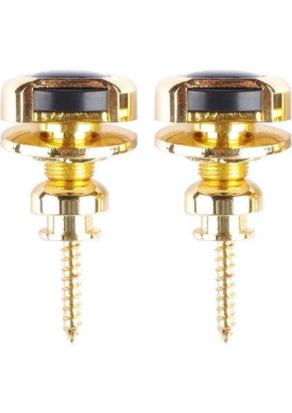 2pcs Gitar Kayış Kilitleri Düğmesi Kilitler Güvenlik Tutucu Anti-Kiriş Metal Kayış Düğmesi Tutucu Elektro Gitar Bas, C (Yurt Dışından)