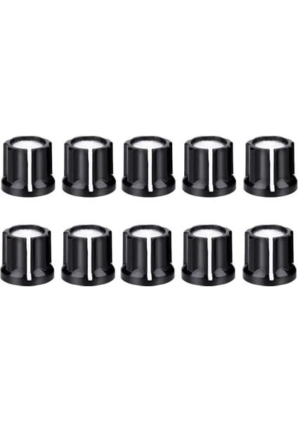 10PCS Siyah Potansiyometre Kontrol Düğmesi Hacim Ses Kontrol Topları Elektro Gitar Bas Parçaları (Yurt Dışından)